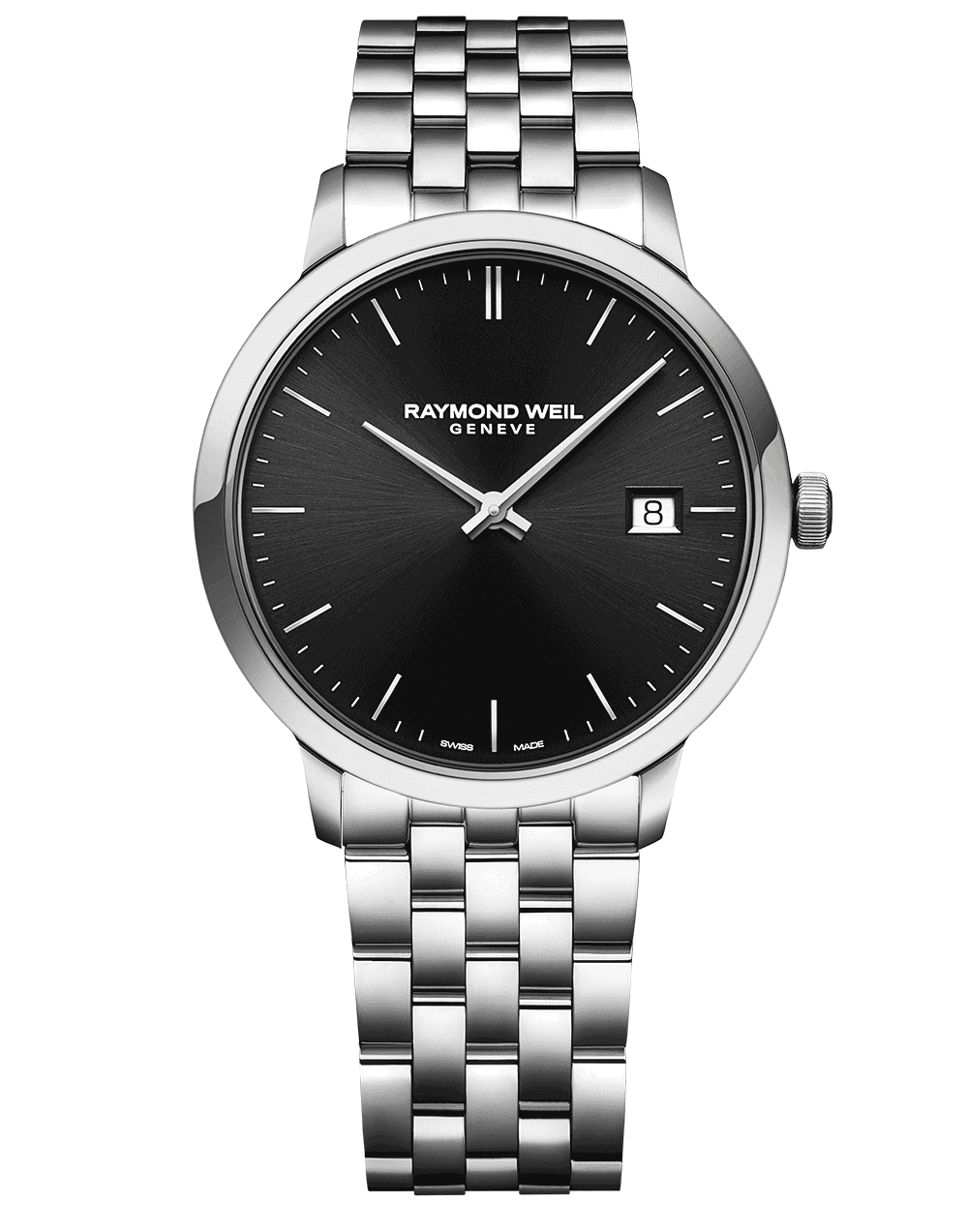 Toccata Classic Men’s Steel Black Dial Quartz Watch, 39 mm