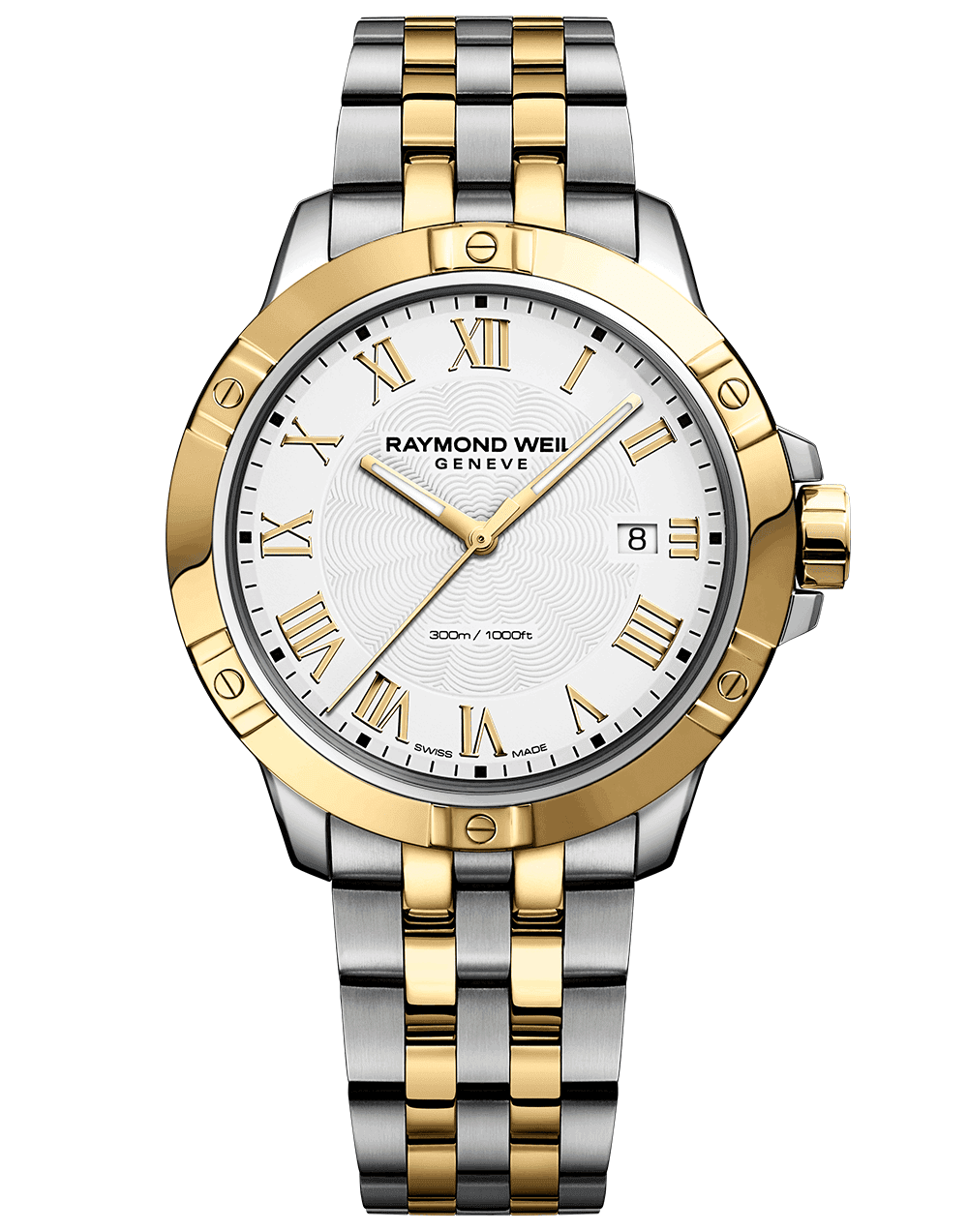 Tango Men’s Quartz White Dial Two-Tone Bracelet Watch, 41MM