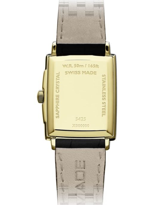 Men's Gold-Plated Steel Leather Strap Watch - Toccata