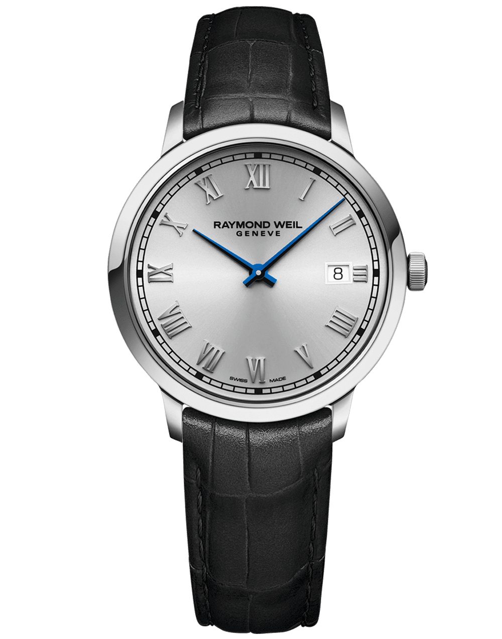 Classic Silver Dial Leather Quartz Watch - Toccata | RAYMOND WEIL