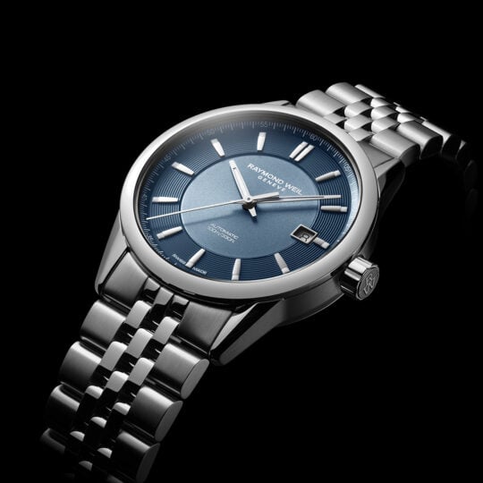Freelancer Automatic Blue Dial Stainless Steel Bracelet Watch, 38mm