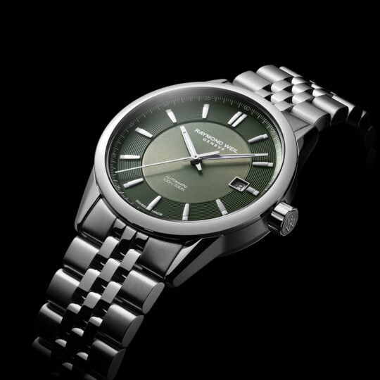 Freelancer Automatic Olive Green Dial Stainless Steel Bracelet Watch, 38mm