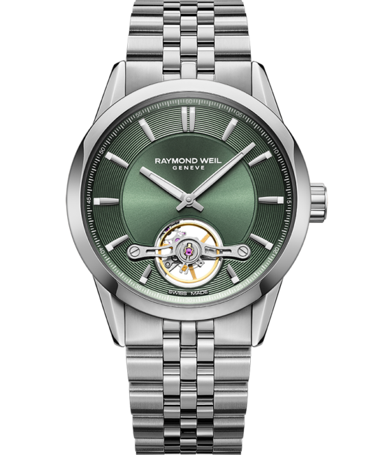 Freelancer Men’s Automatic Green Dial Bracelet Watch, 42.5mm