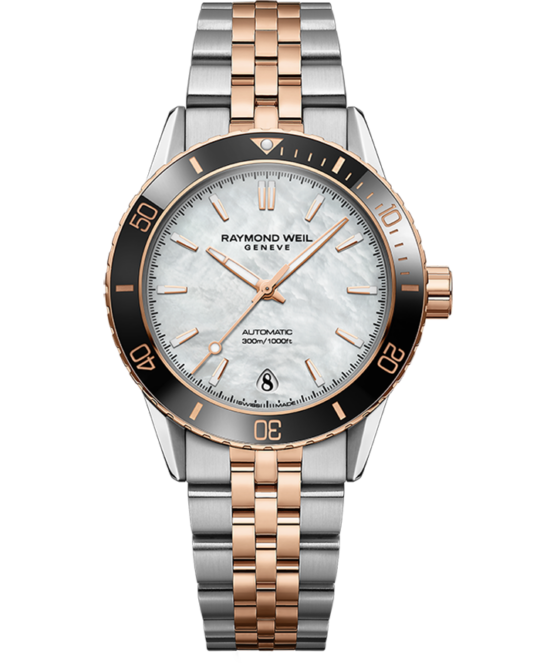 Freelancer Diver Rose Gold PVD Two-Tone Bracelet Watch, 36mm