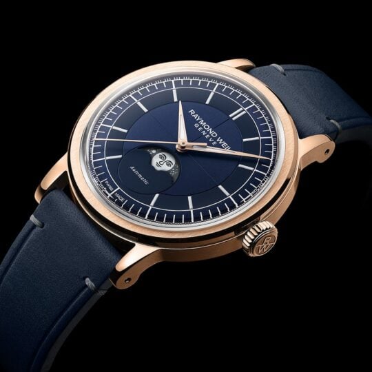 Millesime Automatic Moon Phase Midnight Blue Dial Watch, 39.5mm