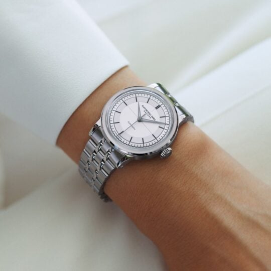 Millesime Automatic Central Seconds Silver Dial Bracelet Watch, 35mm