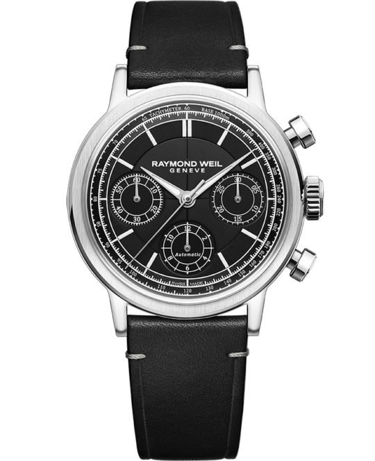 Millesime Automatic Chronograph Black Dial Watch, 39.5 mm