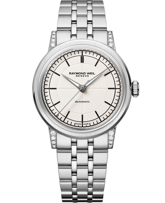 Millesime Automatic Central Seconds Diamonds Watch, 35 mm