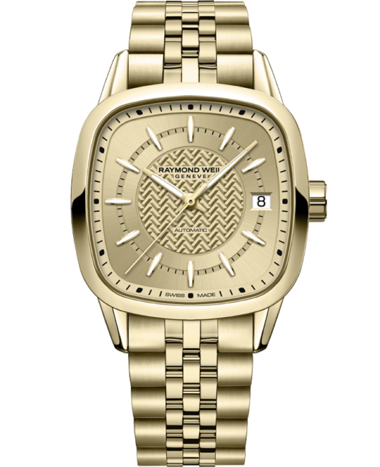 Freelancer Automatic Stainless Steel Yellow Gold PVD Watch, 34 x 34 mm