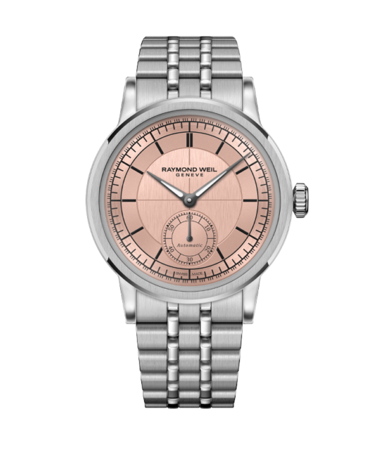 Millesime Automatic Small Seconds Salmon Dial Watch, 35mm